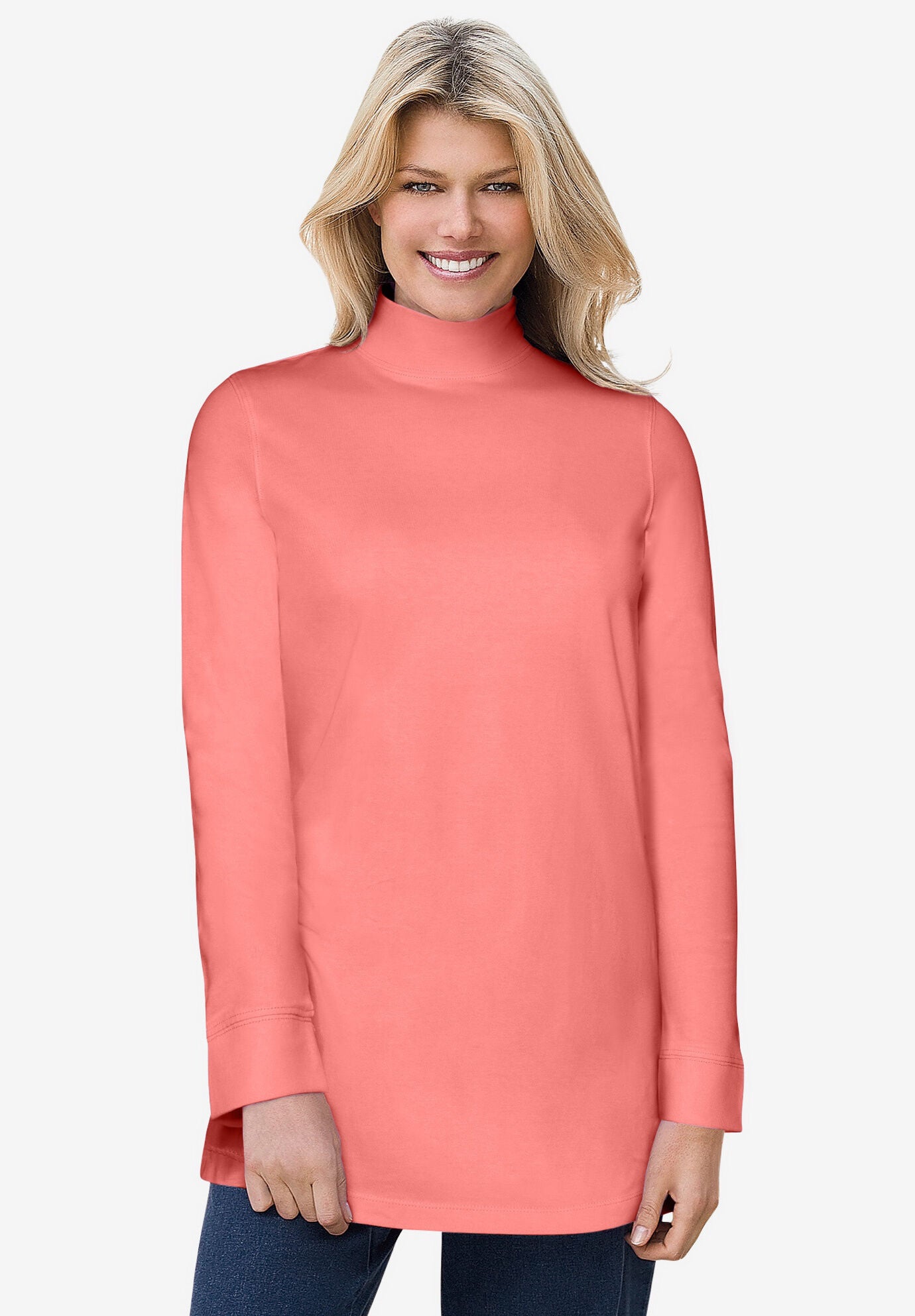 Perfect Mockneck Tunic Woman Within