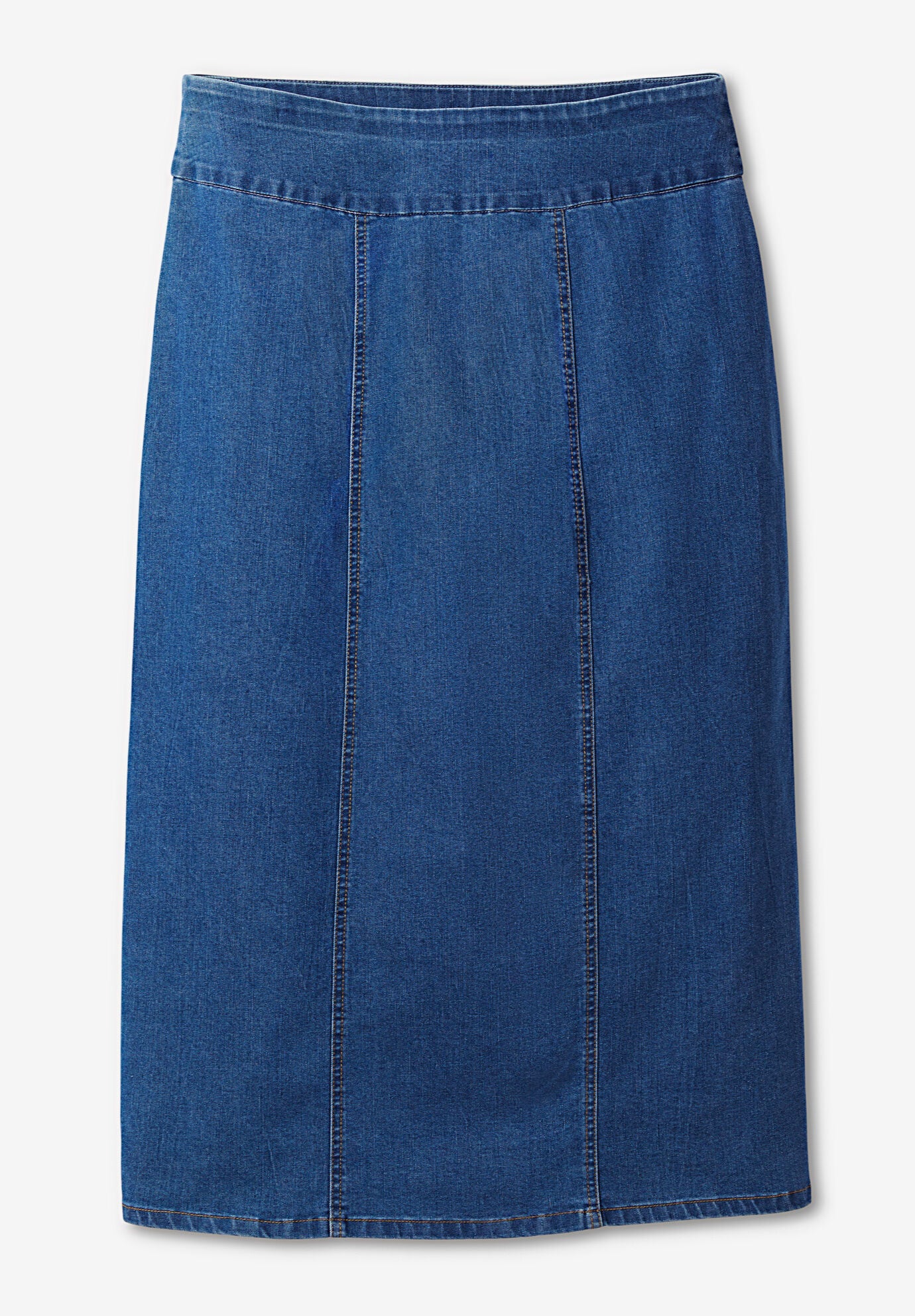 Flex Fit Pull On Denim Skirt