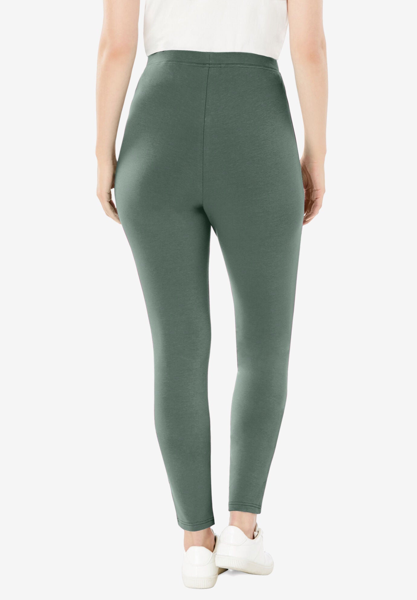 Stretch Cotton Legging, PINE, on-hover image number 1