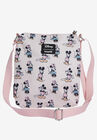 Loungefly x Disney Minnie and Mickey Mouse Passport Bag All-Over Pastel, , on-hover image number null