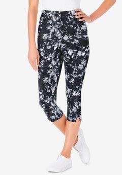 Stretch Cotton Printed Capri Legging