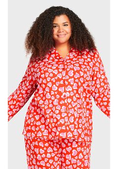 Button Heart Sleep Top