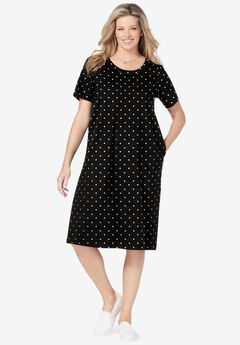 Perfect Short-Sleeve Crewneck Tee Dress