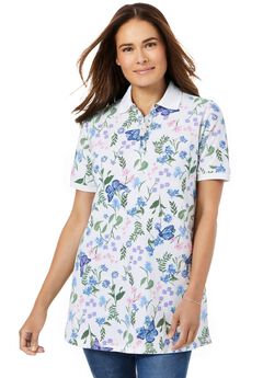 Perfect Printed Short-Sleeve Polo Shirt