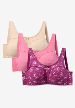3-Pack Cotton Wireless Bra