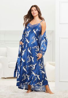 The Luxe Satin Long Peignoir Set