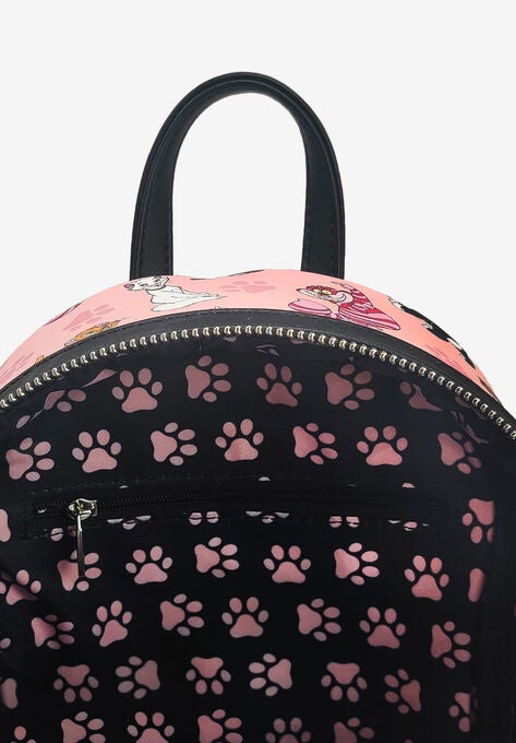 Loungefly x Disney Cats Mini Backpack Handbag All-Over Print Cheshire Marie, , alternate image number null
