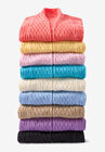 Open Front Pointelle Cardigan, , alternate image number null