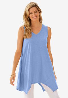 Sleeveless Hanky Hem Tunic