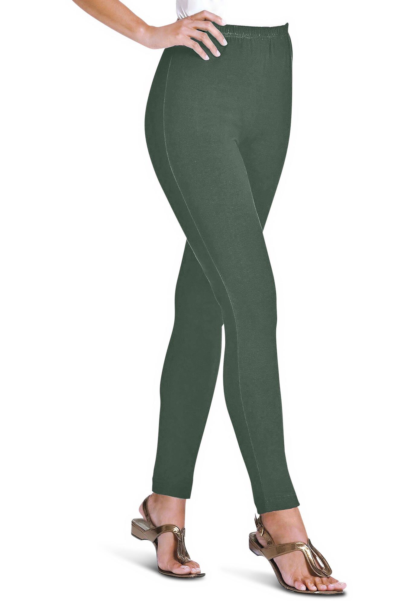 Stretch Cotton Legging, PINE, hi-res image number 0