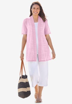 Lightweight Open Front Cardigan