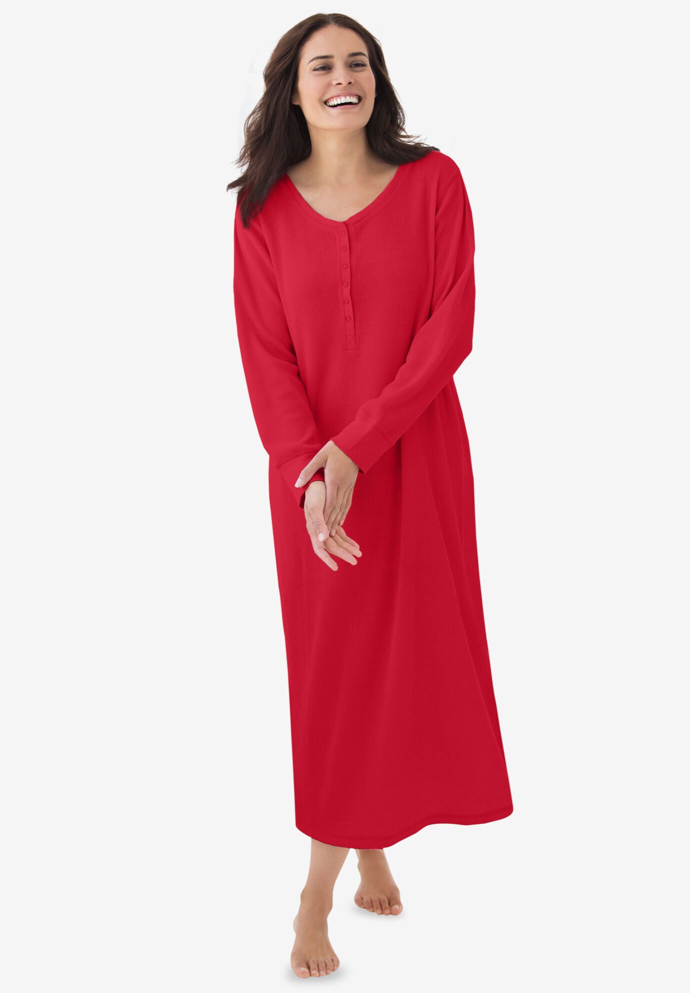 Thermal Henley Nightgown Woman Within