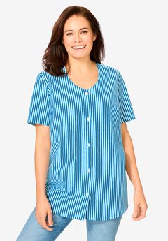 Seersucker Baseball Shirt