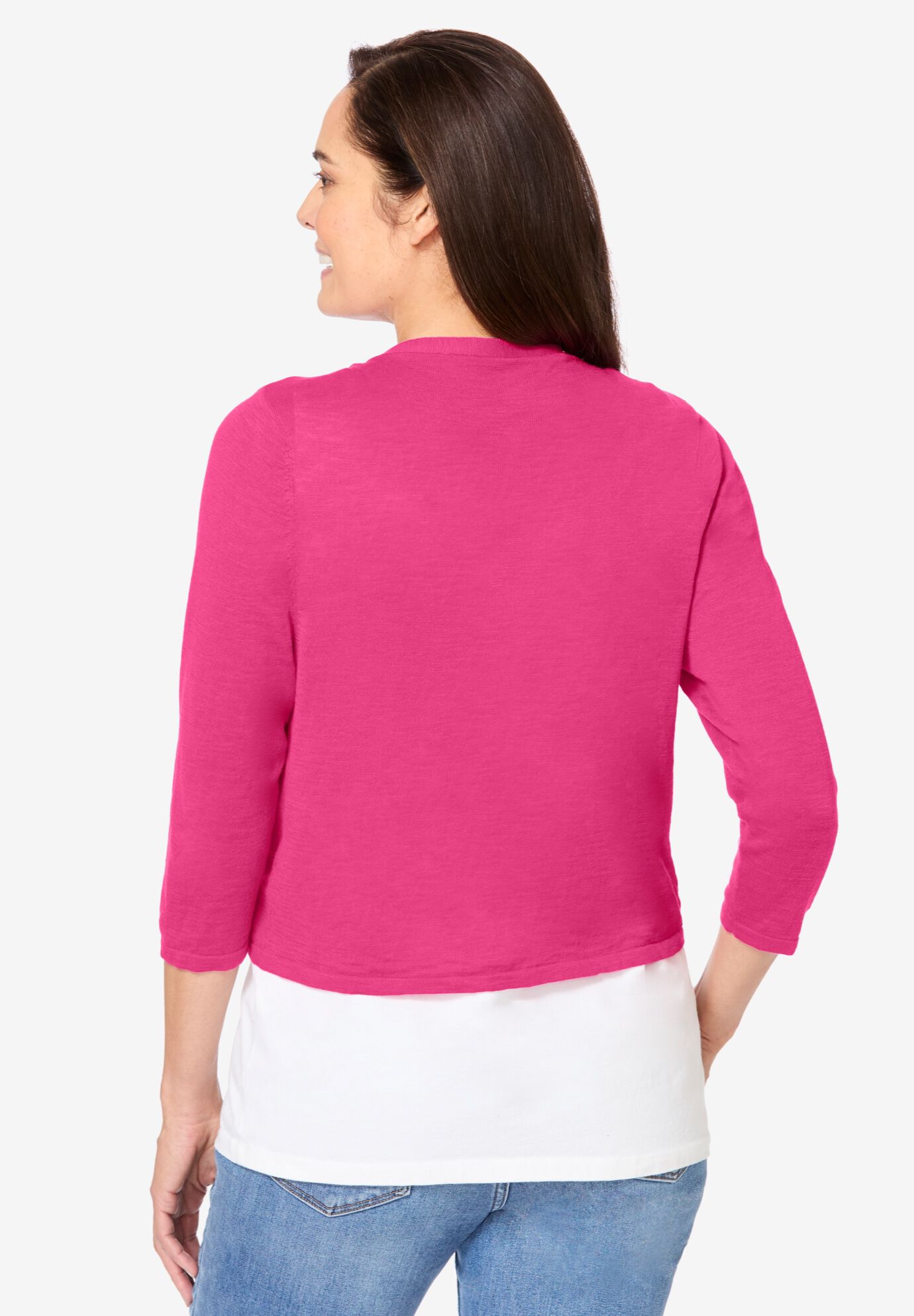 Versa-tie Cardigan, RASPBERRY SORBET, on-hover image number 1