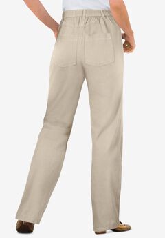 Perfect Back-Elastic Gap-Free Straight-Leg Cotton Jeans