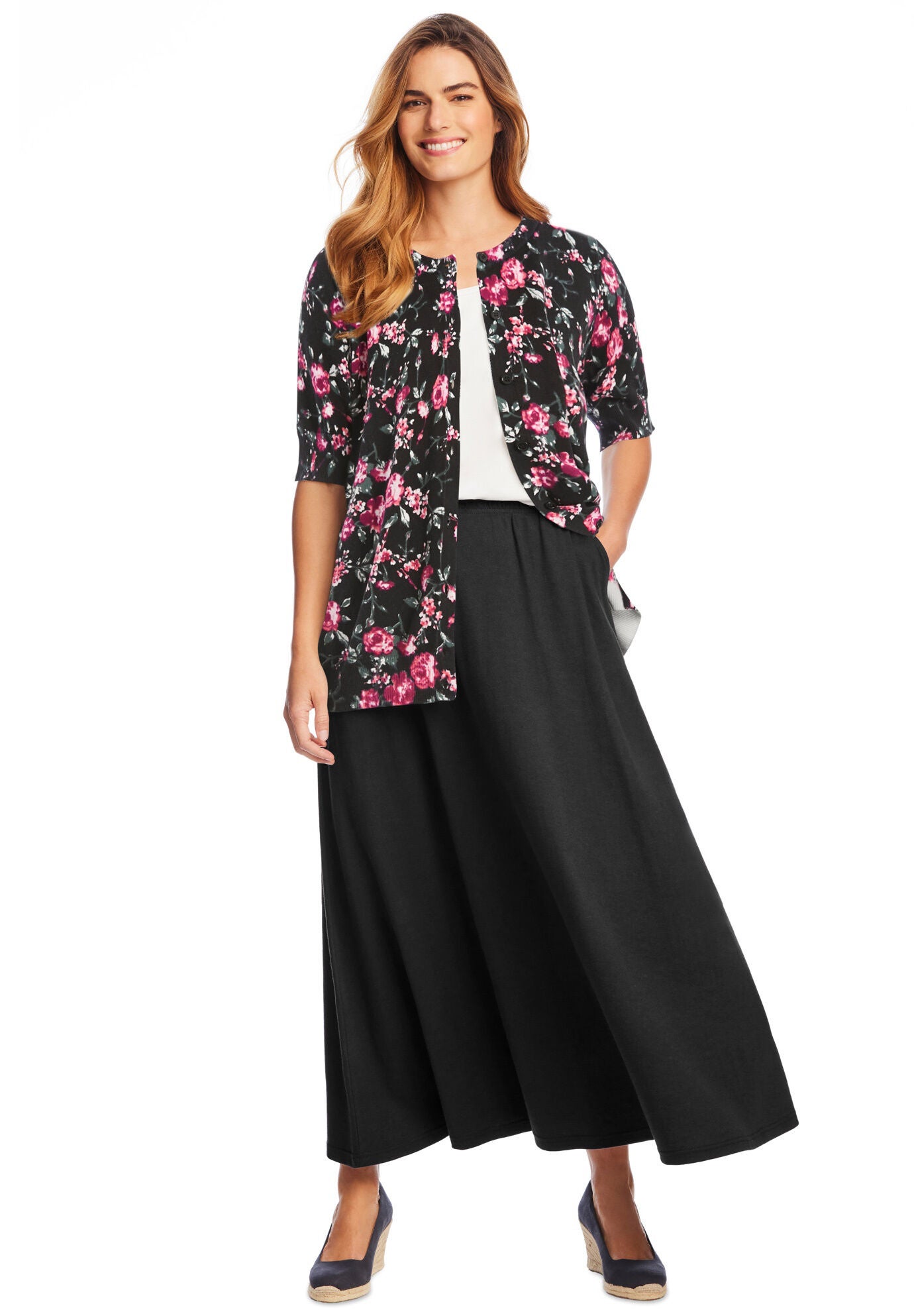 Plus size elbow length cardigan sale