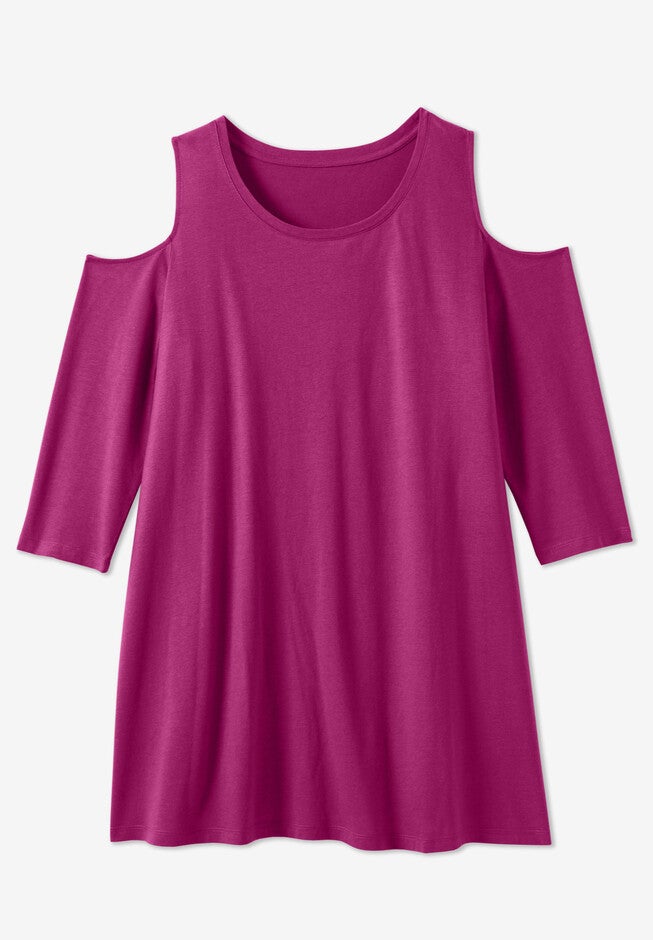Cold Shoulder Tunic, , alternate image number 1