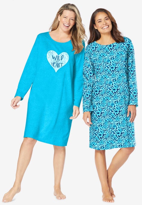 2-Pack Long-Sleeve Sleepshirts , , hi-res image number null
