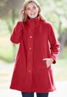 Fleece Swing Funnel-Neck Coat, , alternate image number null