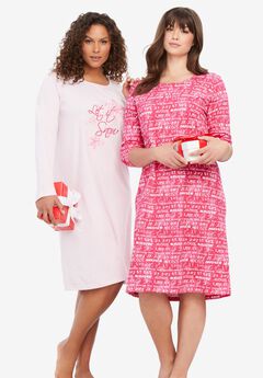 2-Pack Long-Sleeve Sleepshirt