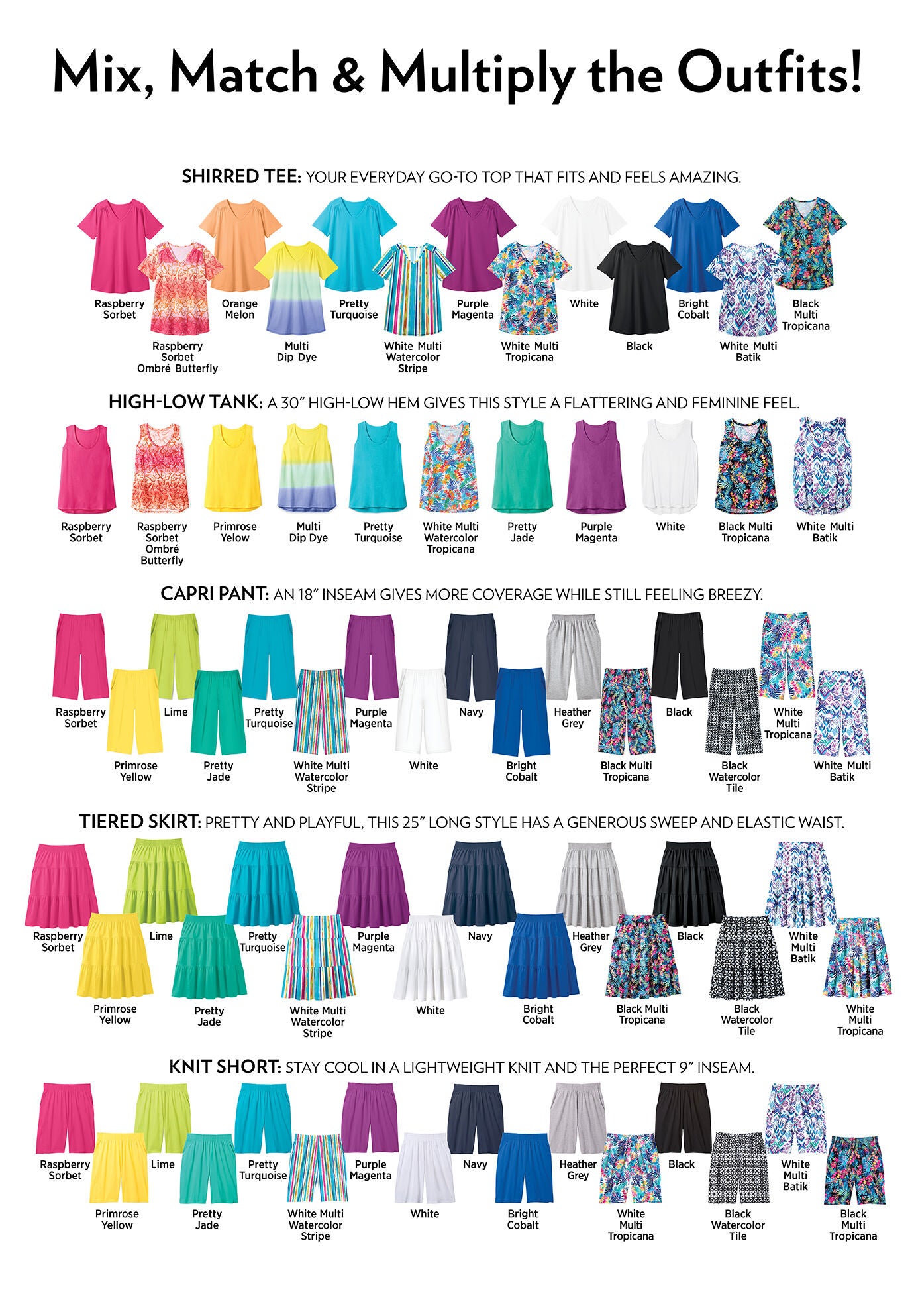 Short-Sleeve V-Neck Shirred Tee, , on-hover image number 1