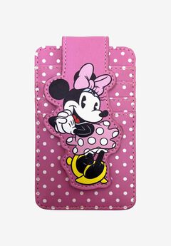 Disney Minnie Mouse Card Holder Wallet Polka Dot Button Snap Closure