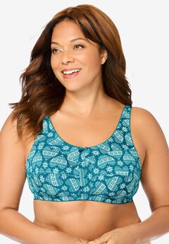 Cotton Back-Close Wireless Bra