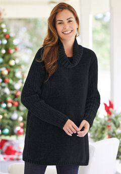 Chenille Cowlneck Sweater