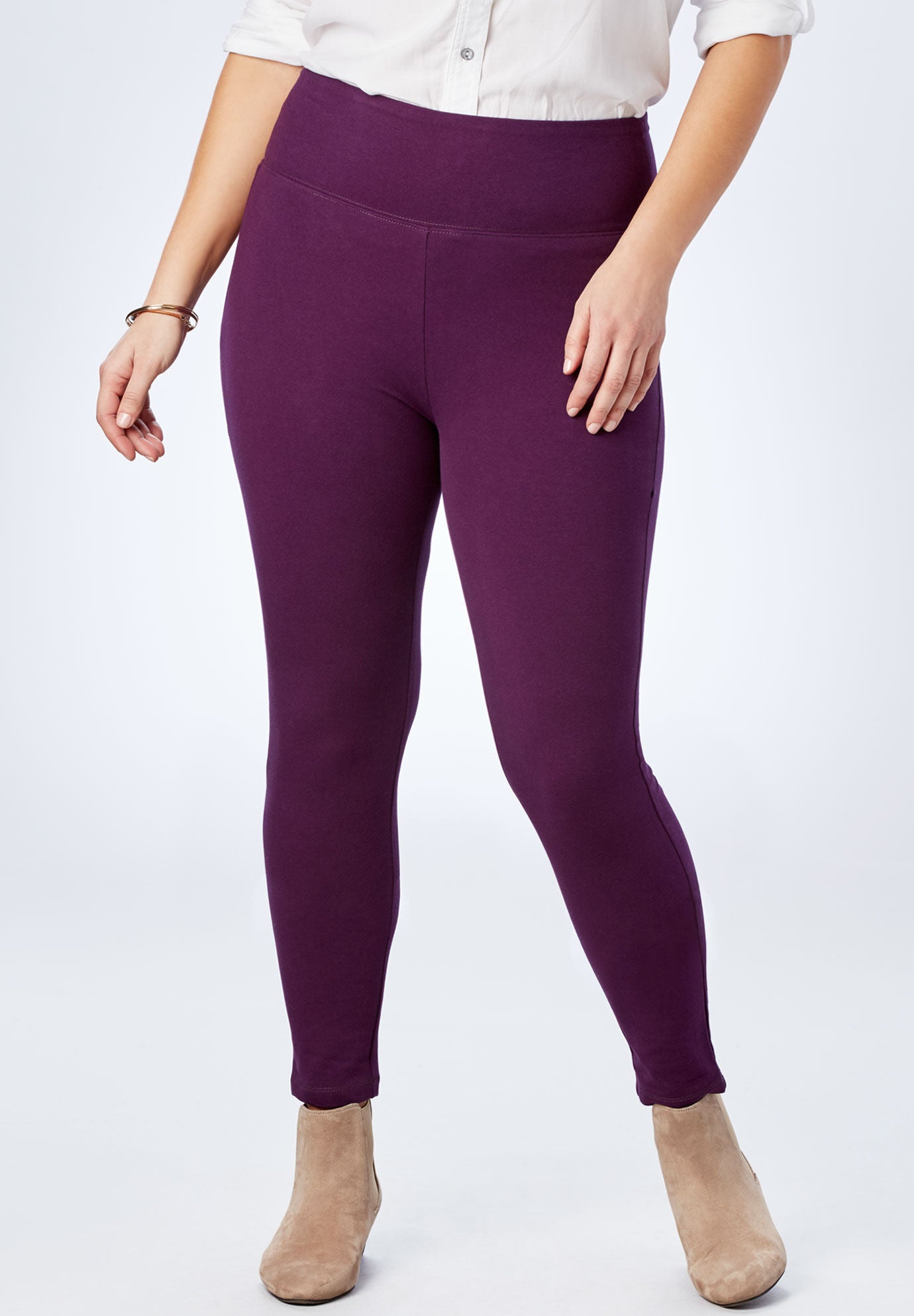 woman within denim leggings