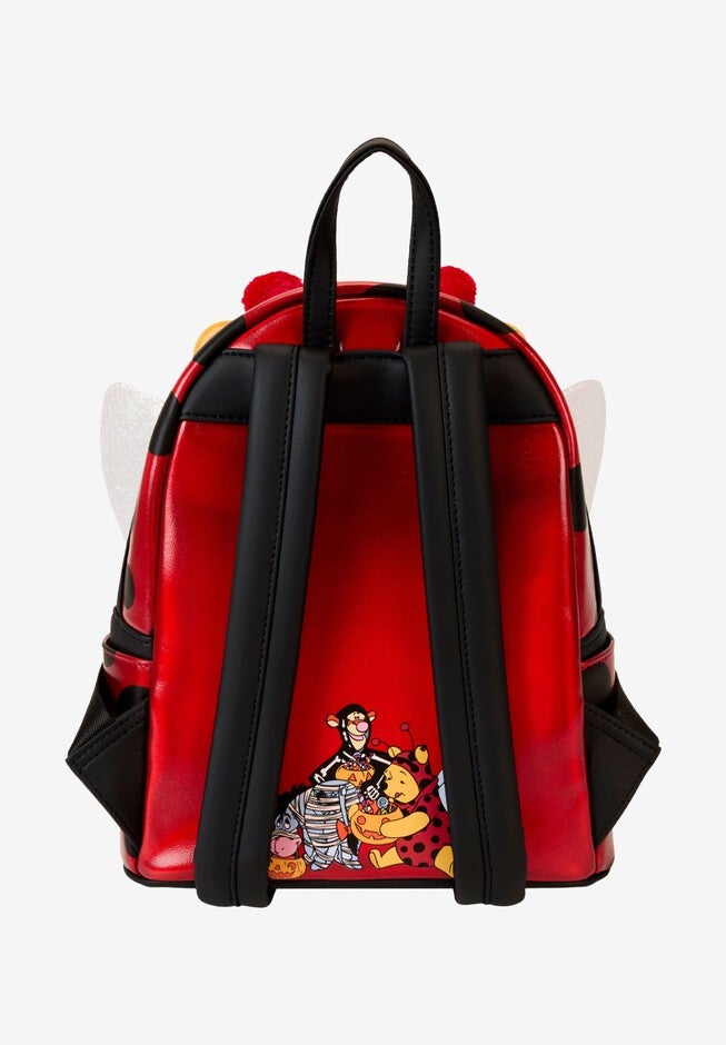 Loungefly x Disney Winnie The Pooh Ladybug Cosplay Mini Backpack, RED, on-hover image number null