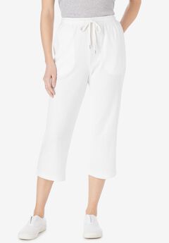 Sport-Knit Pull-On Capri Pants