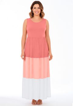 Colorblock Tiered Dress