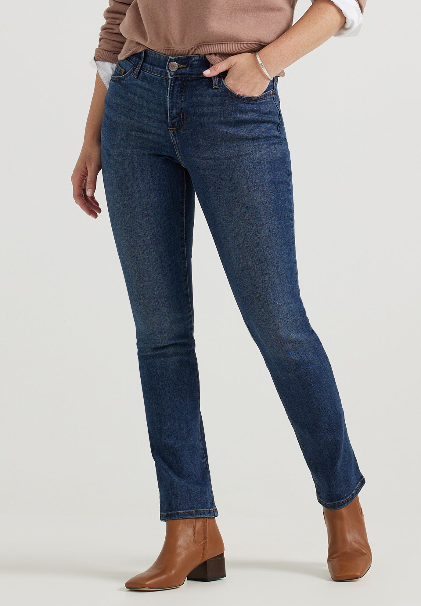 Ultra Lux Comfort With Flex Motion Stright Leg Jean Jean, ROYAL CHAKRA, hi-res image number 0