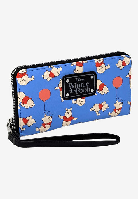 Winnie The Pooh Bear All-Over Print Zip Around Wallet Wristlet, , on-hover image number null
