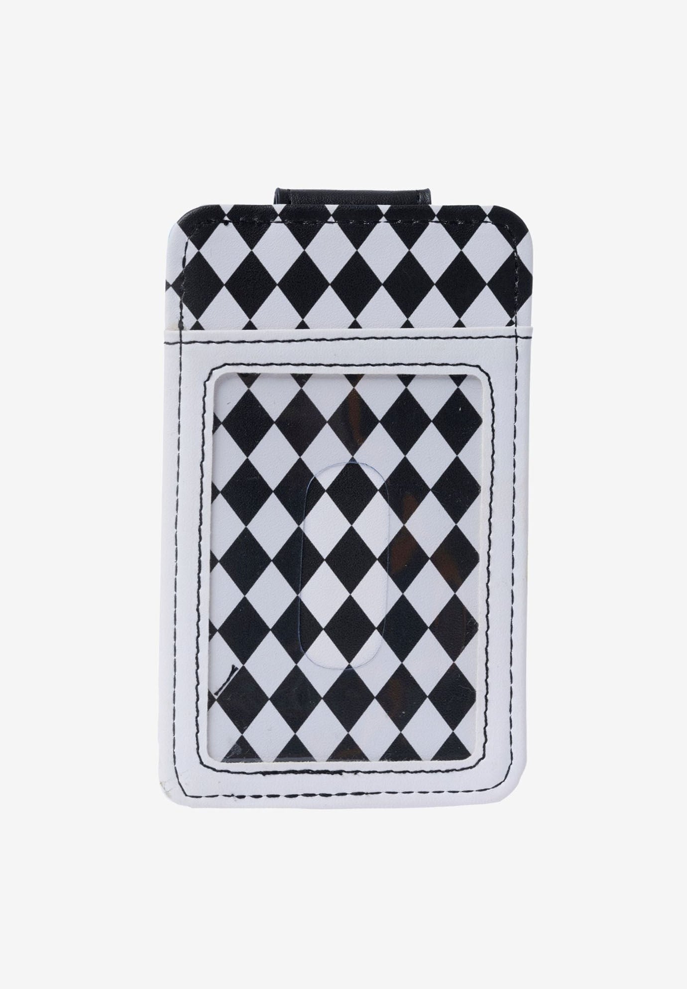 Womens Disney Alice in Wonderland Card Holder Wallet Button Snap Closure, BLACK, on-hover image number 1