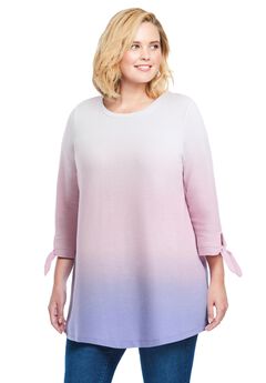 French Terry Tie-Sleeve Sweatshirt