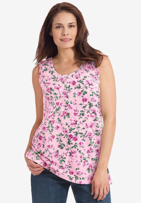 Perfect Printed Scoopneck Tank, , alternate image number null