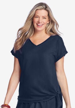 SIDE TIE KNIT TEE