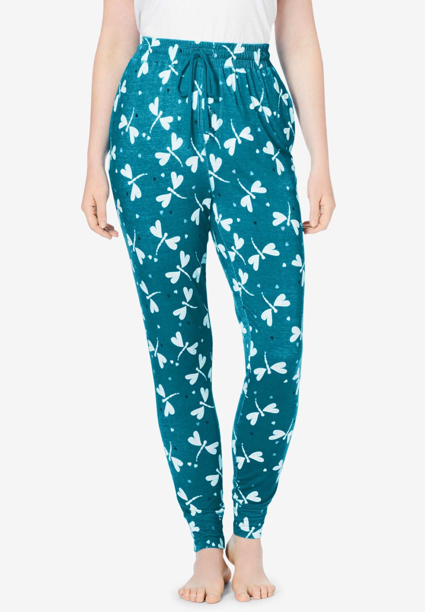 Woman within pajama pants deals
