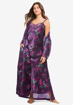 The Luxe Satin Long Peignoir Set