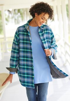 Fleece Flannel Snap-Front Shirt