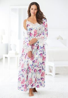 Plus Size Long Peignoir Sets
