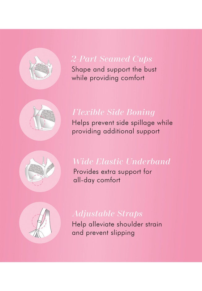 Fully® Side Shaping Lace Bra, , alternate image number 2