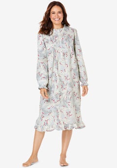 Cotton Flannel Print Short Gown