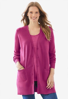 Perfect Longer-Length Cotton Cardigan