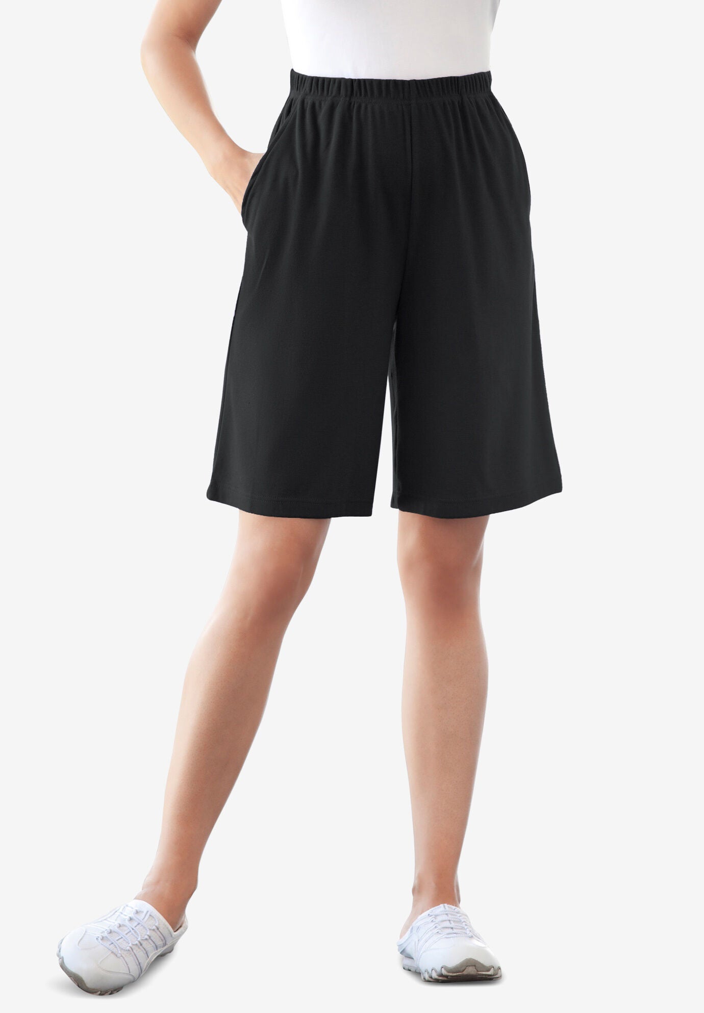 Cotton knit cheap shorts ladies