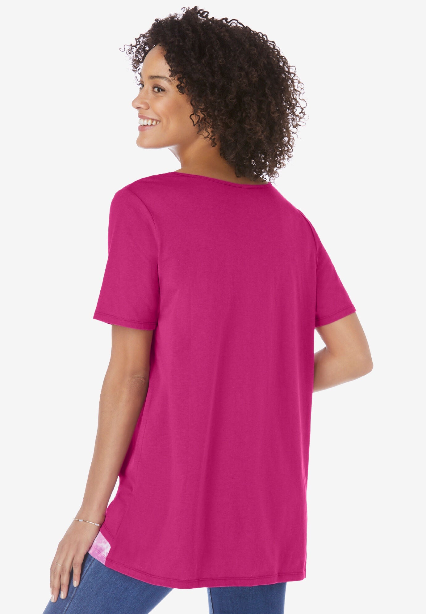 SMART TUNIC CHECKED TOP main image 1