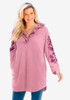 Embroidered Hoodie Sweatshirt