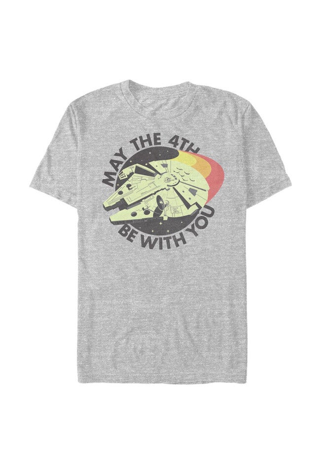 Retro May Falcon Relaxed Fit Boyfriend T-Shirt, ATHLETIC HEATHER, hi-res image number null