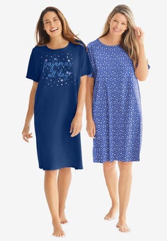 2-Pack Short-Sleeve Sleepshirt